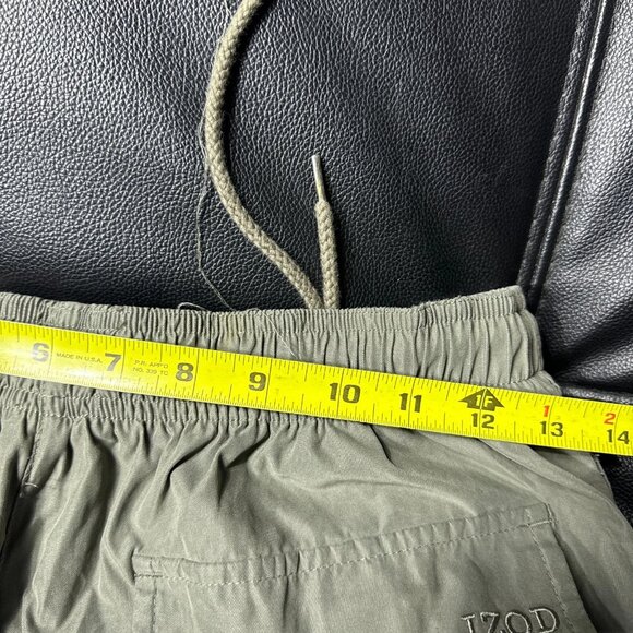 IZOD Men's Windbreaker Golf Pants Green Ankle Zipper Drawstring Active Size M - Picture 11 of 13